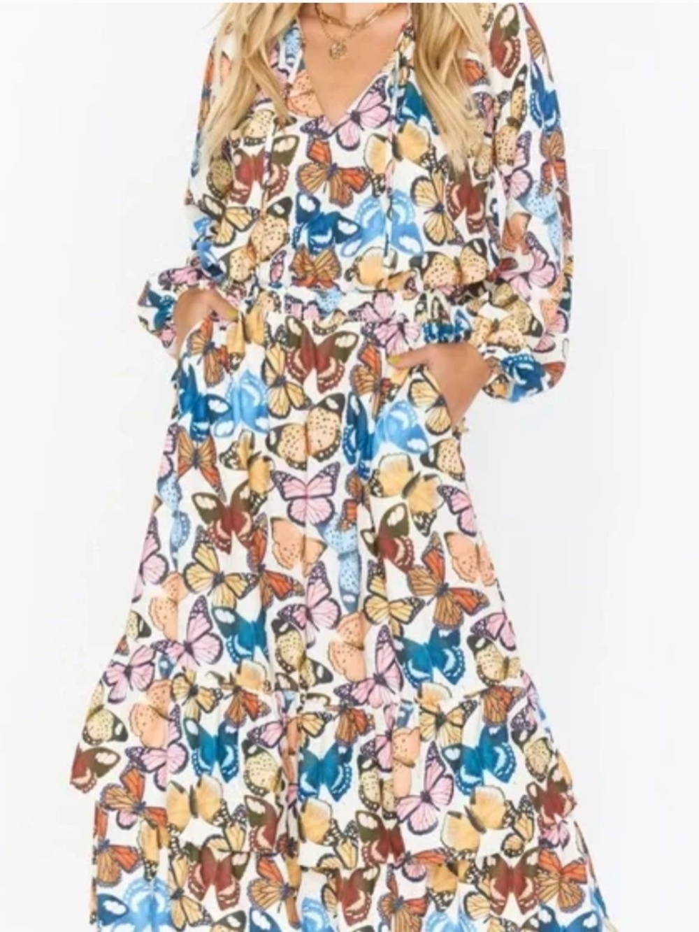 Show Me Your MuMu Multi Butterfly Maxi Dress
